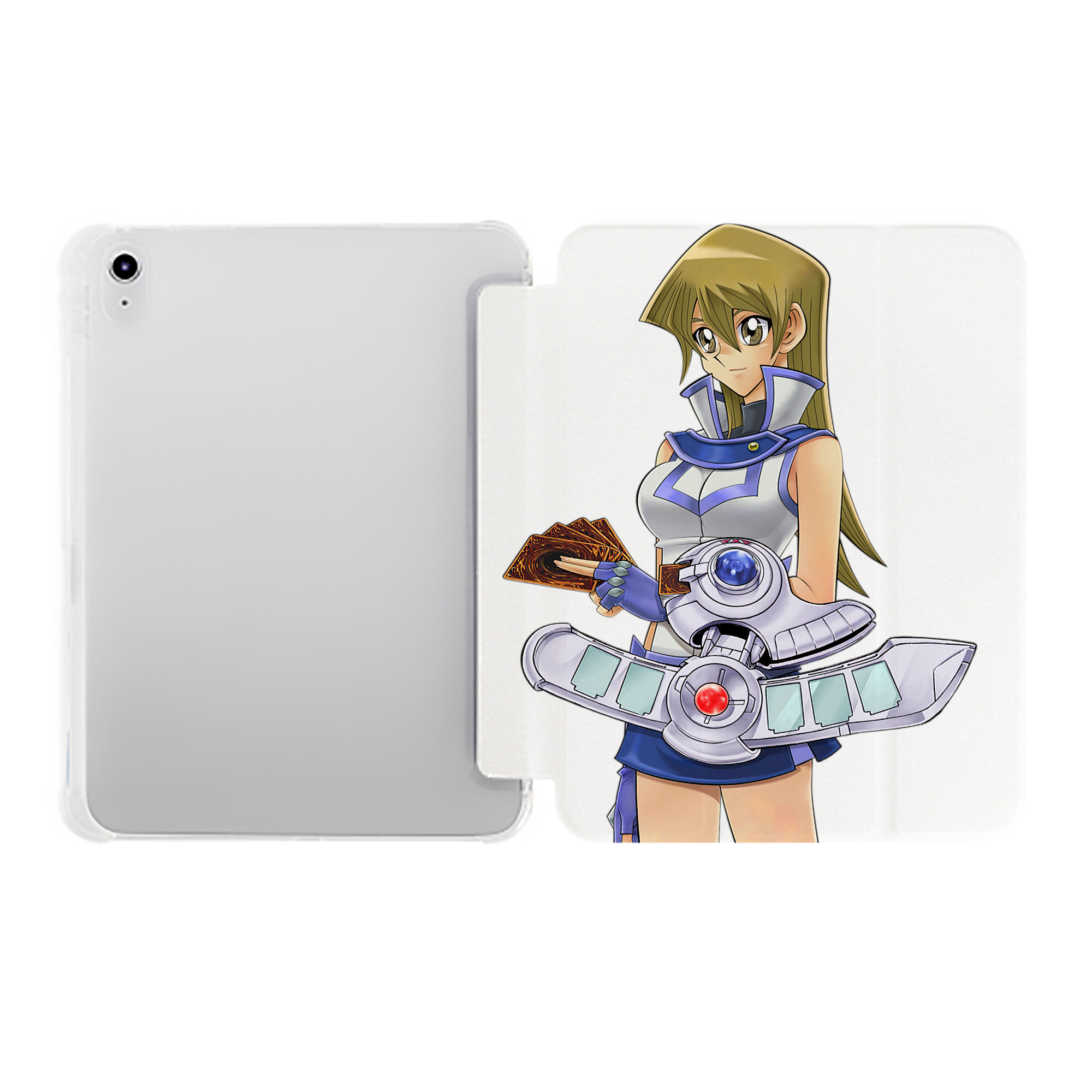 （画像用） 遊☆戯☆王 Yu-Gi-Oh! IPad ケース ペン収納付き 三つ折りスタンド PUレザー×シリコン 対応機種9.5/10.5/10.9インチ
